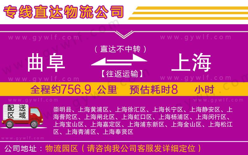 曲阜到上海物流公司