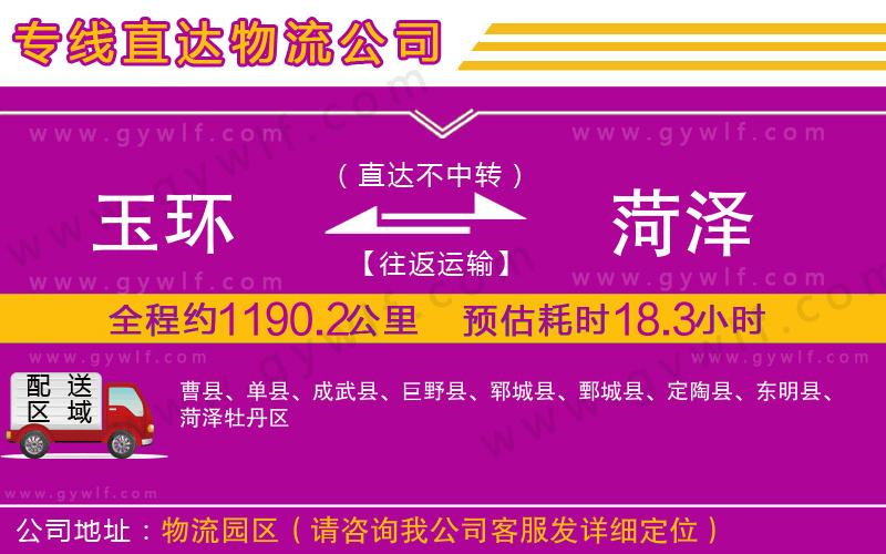 玉環(huán)到菏澤物流公司