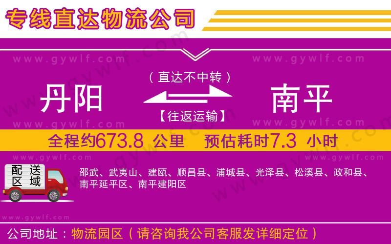 丹陽(yáng)到南平物流公司