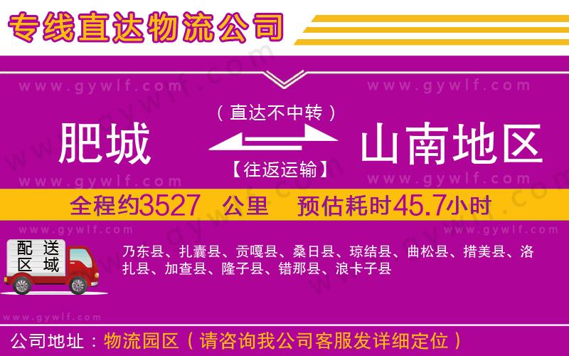 肥城到山南地區(qū)物流公司