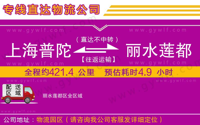 上海普陀區(qū)到麗水蓮都區(qū)物流公司