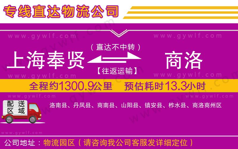 上海奉賢區(qū)到商洛物流公司