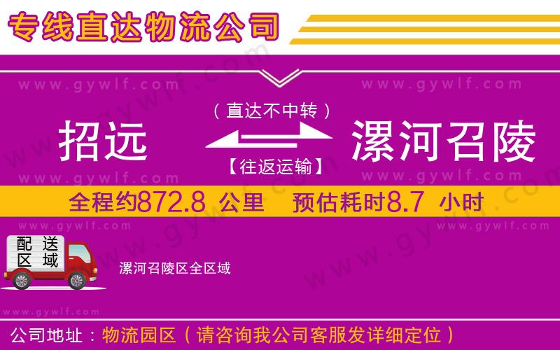 招遠(yuǎn)到漯河召陵區(qū)物流公司