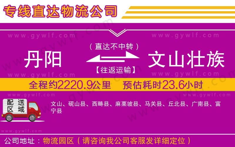丹陽到文山壯族苗族自治州物流公司