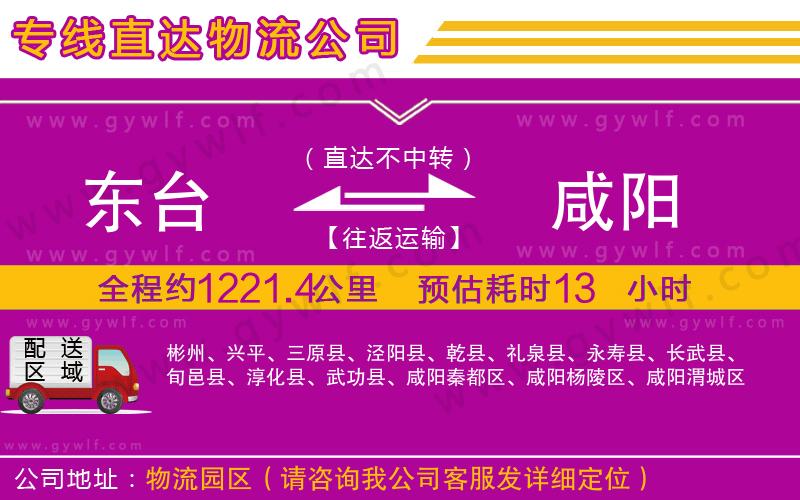 東臺(tái)到咸陽(yáng)物流公司