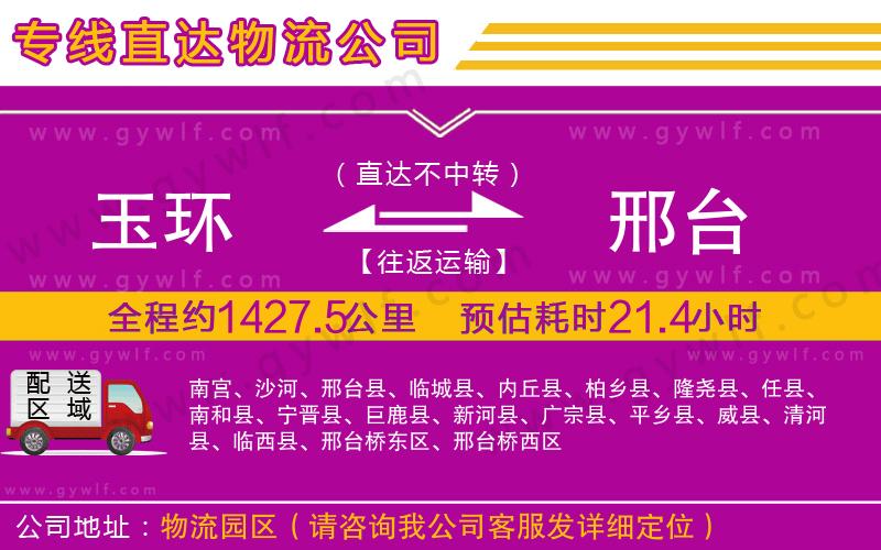玉環(huán)到邢臺物流公司