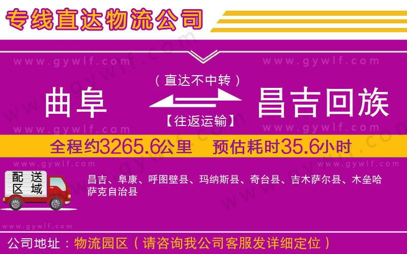 曲阜到昌吉回族自治州物流公司