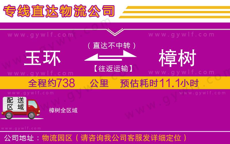 玉環(huán)到樟樹物流公司