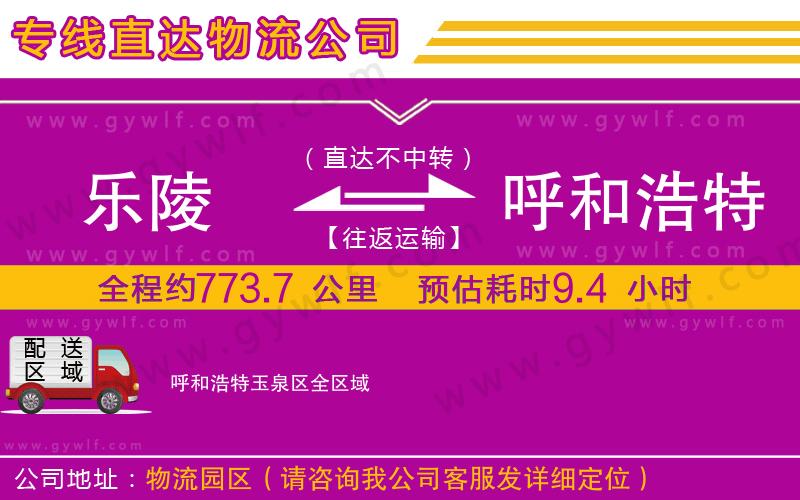 樂陵到呼和浩特玉泉區(qū)物流公司