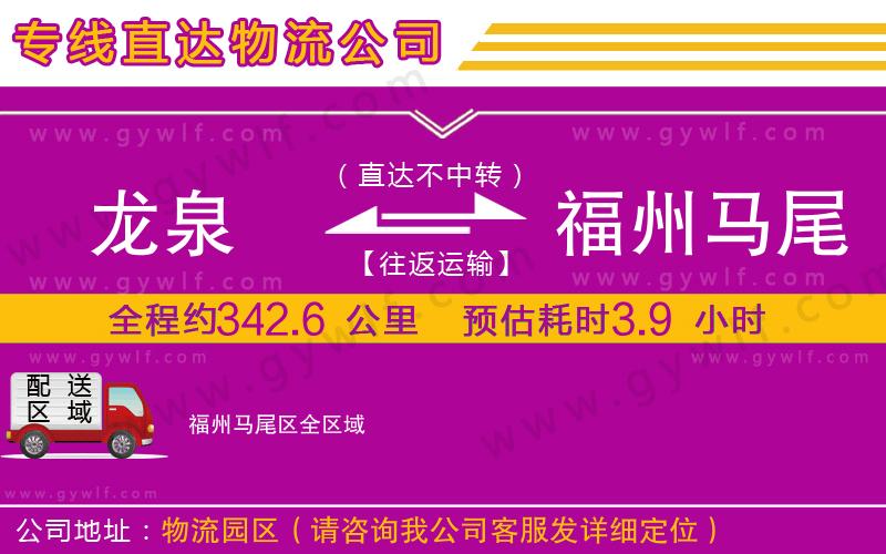 龍泉到福州馬尾區(qū)物流公司